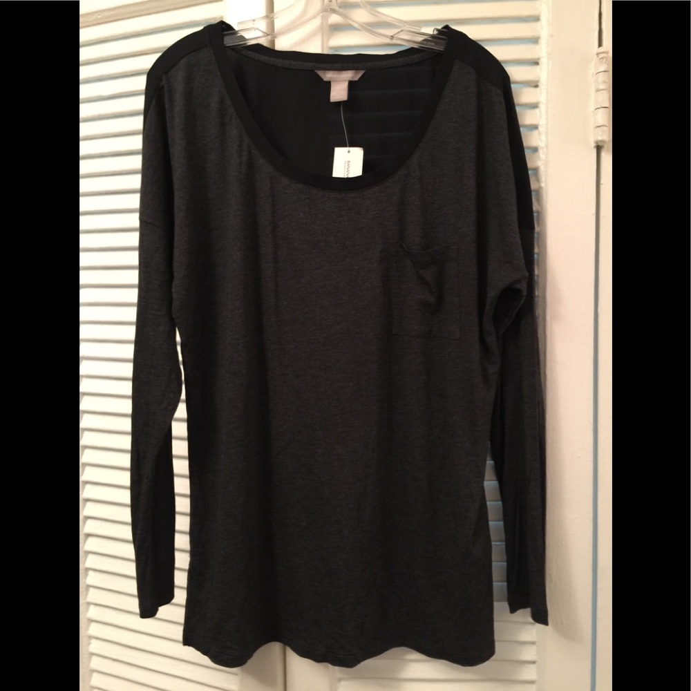 Banana Republic Mixed Media Tee sz Large NWT